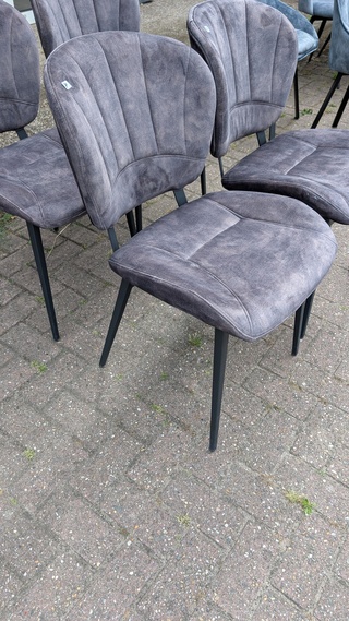 4x Eetkamerstoel nolah adore, Zazuhome, Donkergrijs / Antraciet
